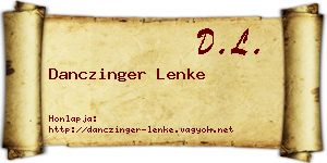 Danczinger Lenke névjegykártya